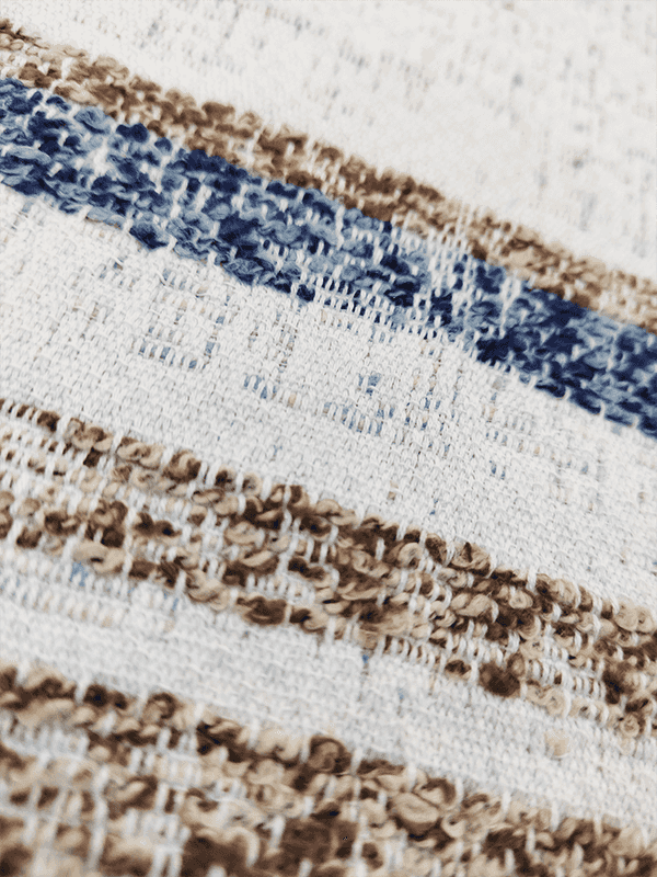 Filtserien av oregelbundet randigt chenille polyester bomull hemtextiltyg